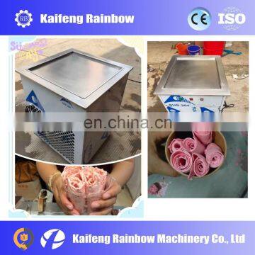 Multifunctional Best Selling Rolled Ice Cream Machine Pan Durable Thailand Rolled Fry Ice Cream Machine Price
