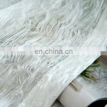 Factory Supply Natural Style Ripple Design Voile Curtain Net Voile Fabric 2020 photo-5