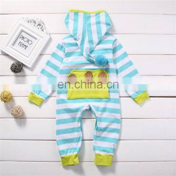 Newborn Cute Striped Rompers Baby Boys Girls Hooded Romper Jumpsuit photo-6