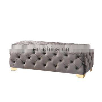 Reatai Modern Home Furniture Bed Sofa Tufted Ottoman Seat Living Bench photo-3