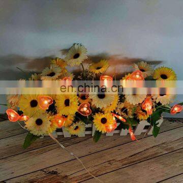 LED String Fairy Light Holiday Decorative Battery Powered Plastic Heart Shaped Copper Wire String Light photo-2