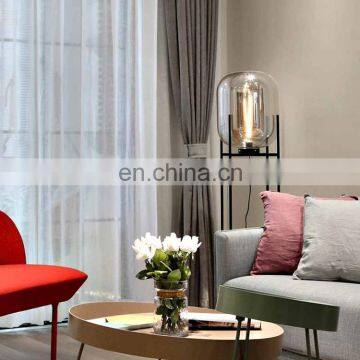 Zhongshan Nordic Light Four Tripod Amber Glass Shade Led Fancy Floor Lamp photo-5