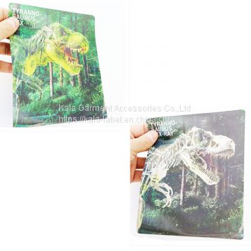 3D PVC TPU Lenticular Printing Holographic Effect Patch for kid's garment