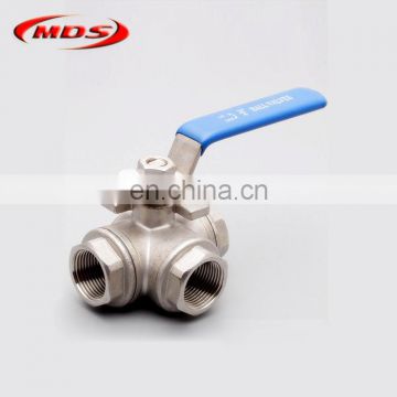 stainless steel 3 way thread ball valve with electric actuator