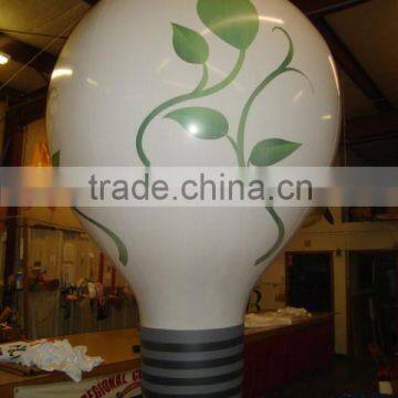 Light bulb custom inflatable balloon leaves logo