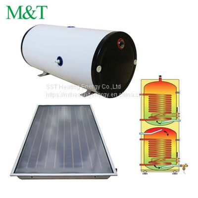 Flat-Plate 200ltr commercial concentrated diy solar power water heater kit italy