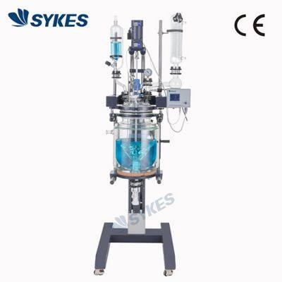 Pilot 30Liter Chemical Laboratory Lifting Double Layer Jacketed Glass Reactor China photo-2