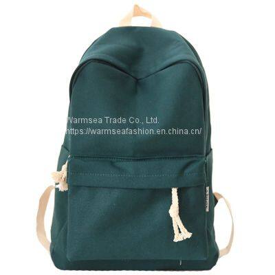 Men Girls Canvas Cloth School Bags Backpacks photo-2