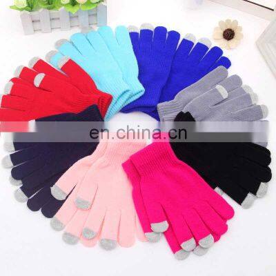 Acrylic Sensor Texting touchscreen Worm Winter Glove Touch Screen  for Cell Phone