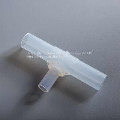 Water Repellency Ablative Resistance Transparent Opalescent PFA Tube Welding Tee for For Automotive Field OD 3/8 photo-2