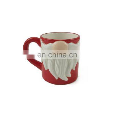 3d Santa Claus Christmas Gift Box Ceramic Coffee Mug With Christmas Design