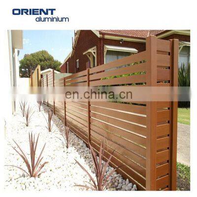 Aluminium Composite Easy Installation Waterproof UV Resistant Outdoor Garden Wood Fencing Panels