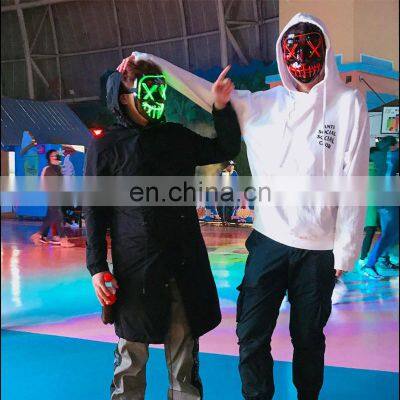 Wholesale Joker LED Light Up Adult Party Mask Halloween Decoration Neon Party Masks Dress Cosplay Custom Masks photo-5