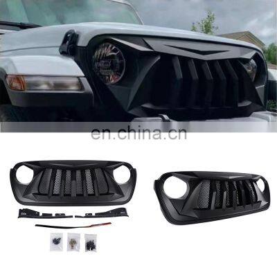 Black Front Grille for Jeep Wrangler JL 18+ ABS grill cover 4X4 accessory maiker manufacturer