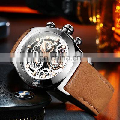 Biden 0149 Designers Men Automatic Mechanical Wrist Watch Custom Logo Three Dial Fashion Leather Watches Form China photo-5