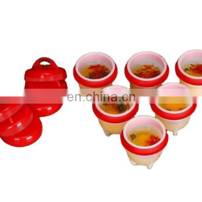 Hot sale 6 piece set of non-stick cup new mini egg cooker silicone egg cooker