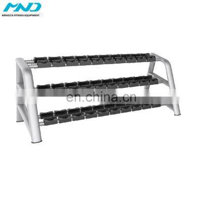 Dumbbells Rack 3 Lines Gym Equipment Rack  MND-AN72  3 Rows Dumbbell Rack for 15 pairs Dumbbell