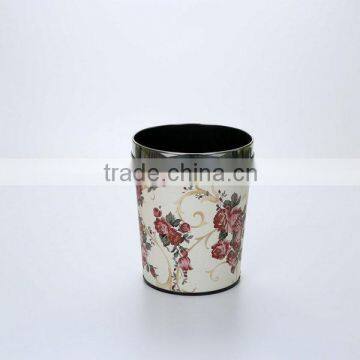 Classic Antique Design Waste Bin covered by PU