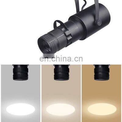 Round Wall Ceiling Adjustable Mount Focus Track Light Rail Cob Spot LED Track Light photo-4
