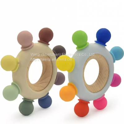 Wholesale Silicone Rudder Teether Rattle Toys By Weiqi photo-5