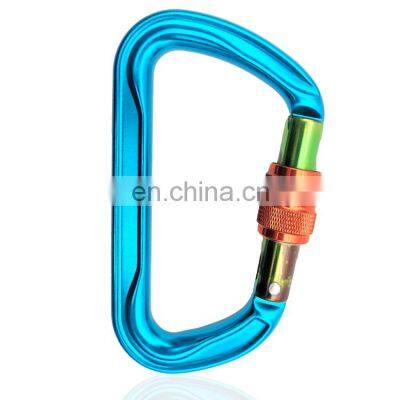 JRSGS Manufacturer Heavy Duty Customized Logo 30kN Carabiner Climbing Aluminum Screw Locking Snap Hook S7111