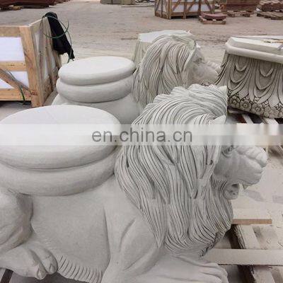 Sichuan Factory Natural Sandstone Hand Curved Carving OEM Various Stone Lion Sculpture photo-3