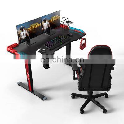Best Selling Gaming Table With LED Lights PC Laptop Computer Elctronic Height Adjustable Gaming Desk photo-2