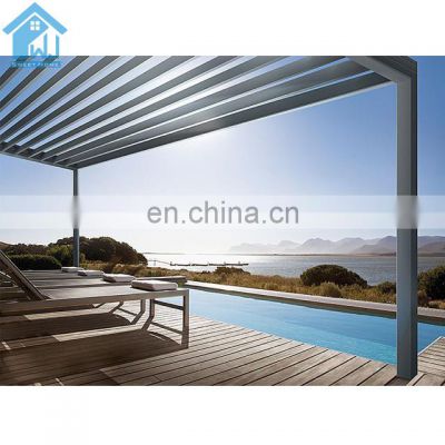 Modern motorized sun louver waterproof aluminium gazebo pergola outdoor