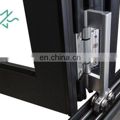 Super Seal Panoramic Aluminum Framed Folding Door Folding Plexiglass Exterior Door 3mm Tempered Glass photo-5