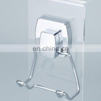 Powerful Vacuum Suction Cup Double Hooks Holder for Towel Robe and Loofah-Steel Double Hook for Bathroom and Kitchen Chrome photo-3