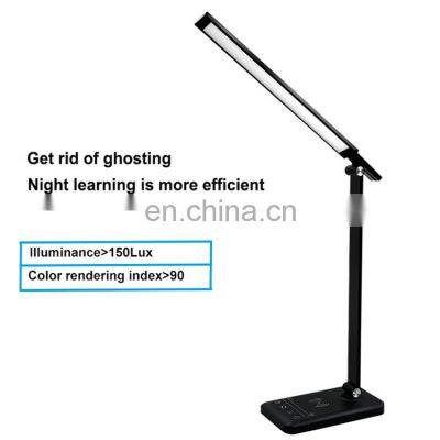 Hot Selling USB Charging Port Adjustable Swing-Arm Lamp LED Desk Lamp With Wireless Charging For Wholesales LED Desk Lamp photo-3