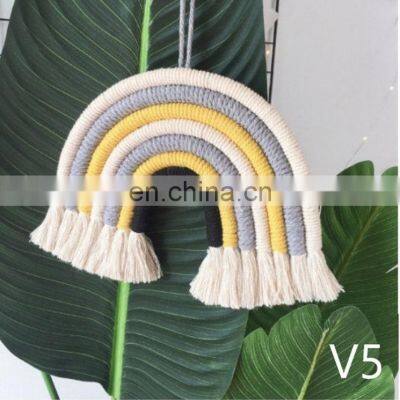 Best Seller Macrame Rainbow Wall Hanging Home Decoration Boho Room Decor Kids Nursery Room Decor photo-5