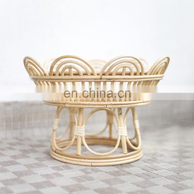 New Design Lotus Rattan Planter Stand Unique Wicker Flower Shaped Plant Pot Basket Cheap Wholesale Vietnam Supplier