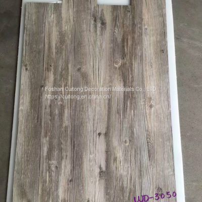 Office exhibition hall plastic floor tile imitation wood grain PVC floor waterproof wear-resistant stone plastic floor manufacturers Foshan direct sales