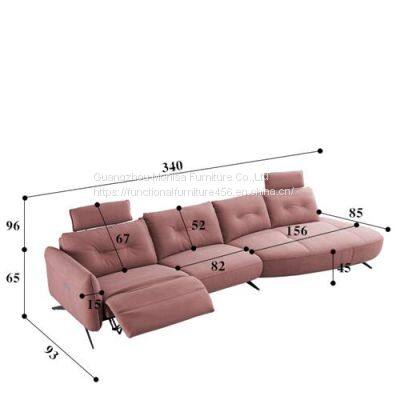 Multifunctional First-Class Space Sofa Italian Minimalist First Layer Cowhide Large Apartment Living Room Functional Sofa Combination photo-5