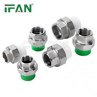 IFAN Free Sample PPR Pipe Polypropylene Material Fitting Brass Thread Female Union Fittings