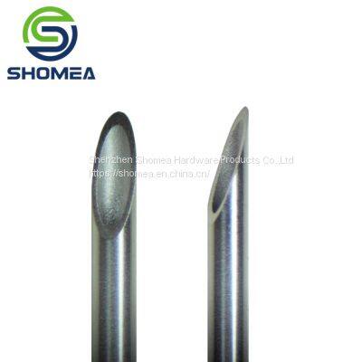 Shomea Customized Medical Grade 304/316 Stainless Steel Double Angle Blood Lancet Needle photo-2