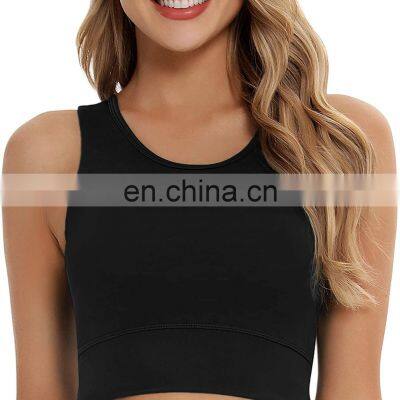 High Impact Sports Bra for Women Workout Crop Tops Fitness Padded Longline for Yoga Gym photo-2