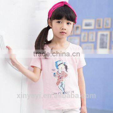 New design 2014 sweet priting girl t shirt t-shirt baby clothes alibab china supplier