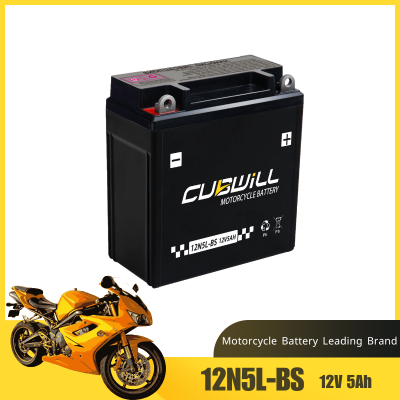 12V Lead acid battery 12N5L-BS rechargeable AGM battery Motorcycle battery
