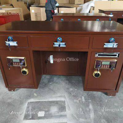 1.3m Office Desk With Combination Lock Safe|Three Unlocking Methods， Anti-Theft |Manufacturer for Corporate Office