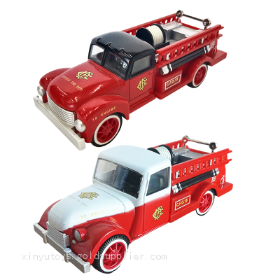 1:36 Scale Die Cast Cars Fire Fighting Truck Metal Vehicle Toys Model Car Free Wheeling