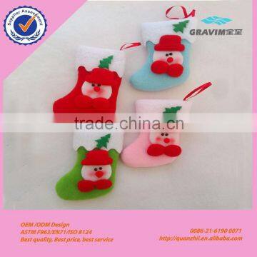 Wholesale chooseable plush Christmas stocking with Santa Claus