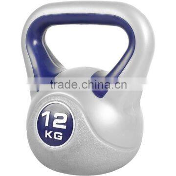 gym equipment plastic coated cement kettlebell/ plastic kettlebell/ custom dipping kettlebell