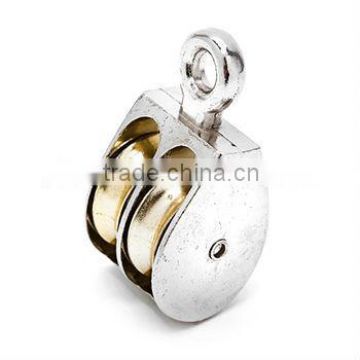 Zinc Rigid Double Pulley Nickel Plated