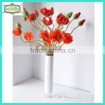 63cm thin silk fabric artificial poppy flower