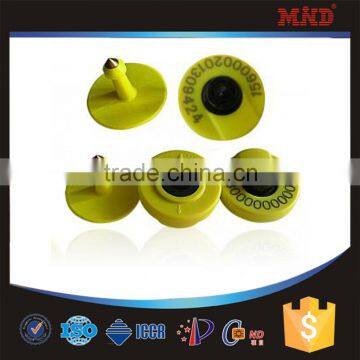 MDE124 860-960mhz UHF / 125khz 134.2khz LF TPU rfid animal ear tag