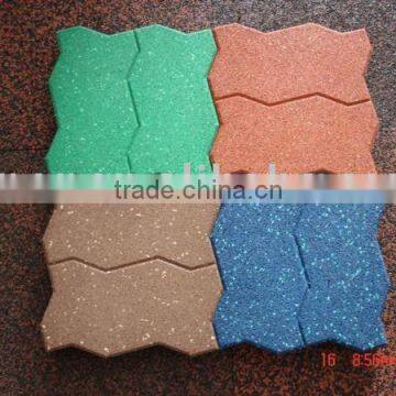 Wavy Rubber Brick /Rubber Flooring