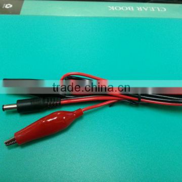 17/0.16 BC conductor copper 2C cable with DC plug to 5A Alligator clip