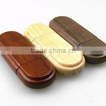 Eco friendly wooden global magnet drive wooden finish USB